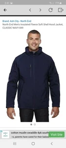 North End Mens Insulated Soft Shell Jacket,new - Picture 1 of 2