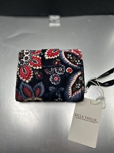 NWT Bella Taylor Small Quilted Card Case Wallet Floral 5x4 NEW