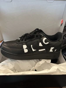 Nike Air Force 1 Low Retro SP Black Comme Des Garcons Black IB9949-001 Size 9.5 - Picture 1 of 5