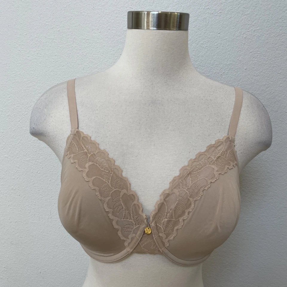 Sujetador Natori Glamour Oculto Mujer 34DD Café 736044 Encaje Con Aros Acolchado Nuevas Etiquetas Foto 1 de 4