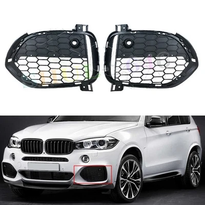 1 par de marcos de cubierta de faros antiniebla para parachoques delantero para BMW X5 F15 2012-2015 M Sport Foto 1 de 4