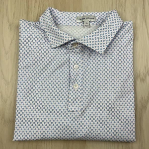 Peter Millar Short Sleeve Golf Polo Shirt Mens Size Xtra Large Cup Pattern  - Picture 1 of 12