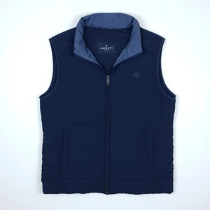 Hackett Gilet Medium Uomo Blu Navy Imbottito Scaldacorpo Trapuntato Gilet Senza Maniche - Foto 1 di 15