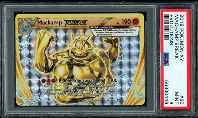 2016 Pokemon XY Evolutions Machamp BREAK #60 PSA 9 MINT - Image 1 of 2