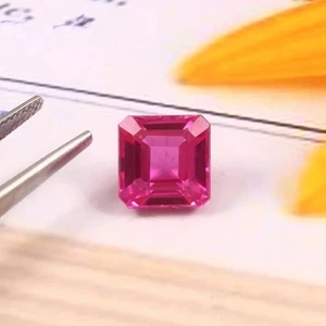 Pink Sapphire 9.59 Ct Loose Unheated Square Cut Jewelry & Rings Making Gemston - Picture 1 of 4