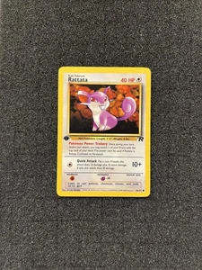 *Misprint*Double Stamped 1st Edition Rattata  Team Rocket Pokemon TCG 1999 Wotc - Picture 1 of 9