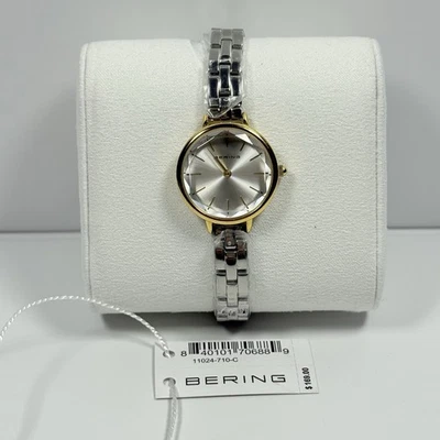 Reloj para mujer Bering Classic 11024-710-C esfera plateada dos tonos acero inoxidable” Foto 1 de 4