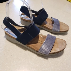 Sandalo donna MUNRO PESCI tessuto metallizzato/blu - taglia 9M - Foto 1 di 8