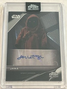 2023 Topps Chrome Black Star Wars LEILANI SHIU As Jawa Auto Card #A-IU - Picture 1 of 3