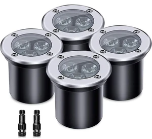 Paquete de 4 luces LED de bajo voltaje para tierra de 3w 12v impermeables IP6... - Imagen 1 de 8