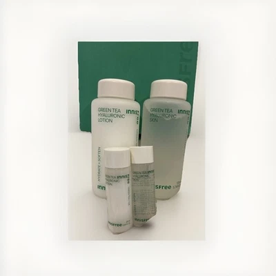 Juego de cuidado de la piel hialurónico de té verde Innisfree nuevo (caja abollada) 4 artículos Foto 1 de 4