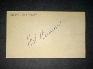 1952 BROWNS: Hal Hudson, SIGNIERT 3x5, gestorben 2016 - Bild 1 von 1