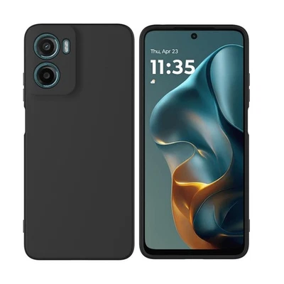 WIGENTO Silikon TPU Hülle für Motorola Moto G06 4G Schutz Cover Flexibel Dünn Schwarz