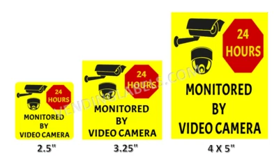 VENDINGLABELS Warning Decal Security Camera Surveillance Sticker CCTV Video