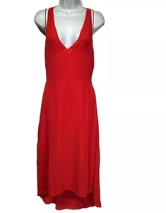 naked zebra red sleeveless back cut out midi dress Size S - Picture 1 of 5
