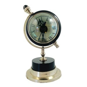 Nautical Magnifier Desk Clock w/ Roman Numerals & Compass Points Glass - Picture 1 of 9