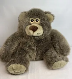 1991 Grizzly Bear Plush Brown/Gray 12" American Wego Fiesta, VTG - Picture 1 of 14