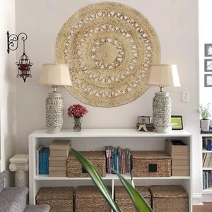 Rug Natural Reversible 100% Jute Braided Carpet Modern Rustic Look Area Rug - Picture 1 of 5