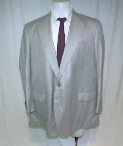 Abrigo deportivo Loro Piana Mainline a medida mezcla de cachemir gris HBone dos botones 54XL - Imagen 1 de 11