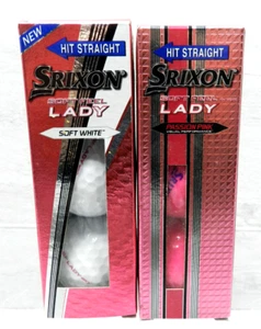 NEW Srixon Soft Feel Lady Golf Balls 3-Passion Pink/ 3-Soft White 6 Balls Total - Picture 1 of 3