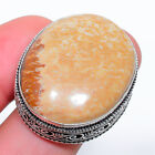 Natural Picture Jasper Gemstone 925 Sterling Silver Jewelry Ring s.8 S2652