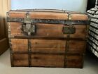 Antique Wooden Dome Top Trunk