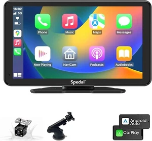 CL796L-Portable 7" Backup Camera Car Rear View Screen With CarPlay Android Auto - Picture 1 of 8