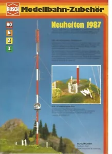 KATALOG PROSPEKT BUSCH MODELLBAHN-ZUBEHOR - NEUHEITEN 1987 - Bild 1 von 1