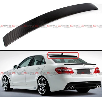 FOR 10-16 MERCEDES BENZ W212 E-CLASS & E63 SEDAN CARBON FIBER REAR ROOF SPOILER - Image 1 of 3