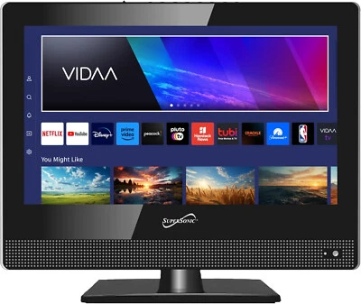 Supersonic SC-1520VTV 15.6 inch Smart AC/DC LED TV 1080p, WiFi, Built-in Speaker - Image 1 of 4