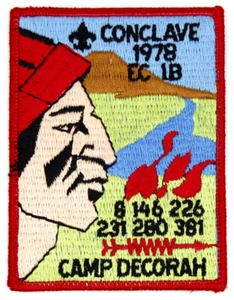 1978 EC-1B Cónclave Campamento Decoración Orden de la Flecha Wisconsin Boy Scouts BSA - Imagen 1 de 2