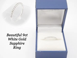 Beautiful Gemporia 9ct Fully Hallmarked Gold White Sapphire Pave Set Ring - Picture 1 of 4
