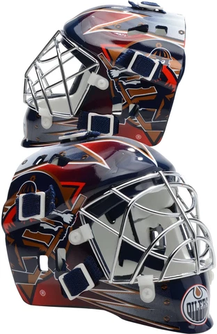 Edmonton Oilers Unsigned Franklin Sports Replica Mini Goalie Mask - Fanatics Cover