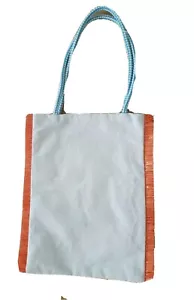 Hermoso bolso de mano Meri Meri marfil 100 % algodón lona, borla, divertido y caprichoso, nuevo - Imagen 1 de 12