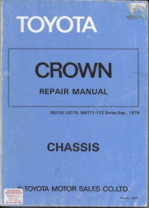 Toyota Crown RS110/LS110/MS111/MS112 Body Repair Manual with MPN 98393 - Picture 1 of 3