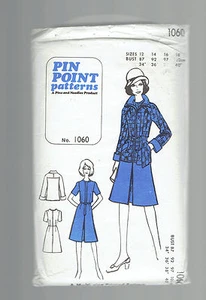 PIN POINT pattern dress jacket suit business Sz 12 14 16 18 uncut VINTAGE unused - Picture 1 of 1