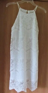 WHITE LACE DRESS WORN ONCE SIZE JUNIOR S MONTEAU - Picture 1 of 6