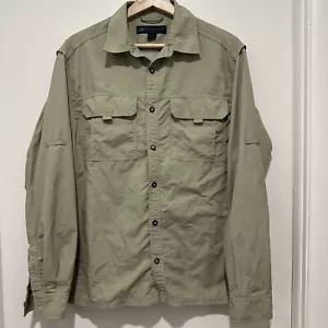 Eastern Mountain Sports Mens Shirt S Olive Green Long Sleeve Button up Vented - Picture 1 of 10