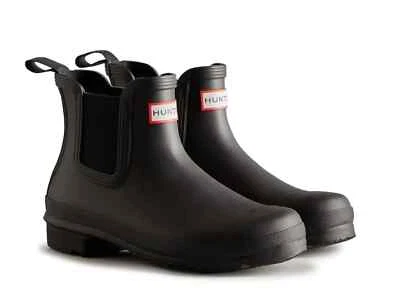 NEW! Women's Hunter Original Chelsea Rain Boots WFS2078RMA BLACK Size:6,7,8 - Image 1 of 4