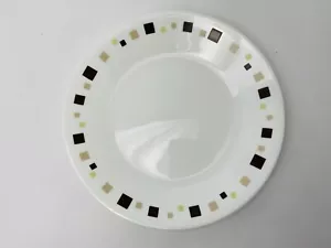 4 Piatti da Dessert Corelle Geometrici ��6,75” Vitrelle Marrone Lime Tan Ottimi - Foto 1 di 12