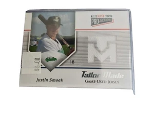 2009 Tristar Projections Justin Smoak Taylor Made Jersey Card #062/144 - Picture 1 of 1