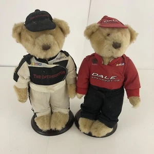 AVON Dale Earnhardt Sr & Dale Earnhardt Jr Teddybären mit Ständer NASCAR - Bild 1 von 5