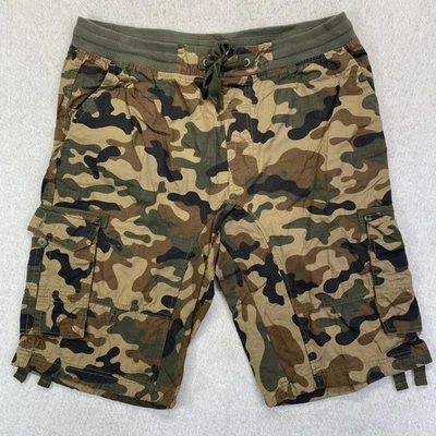 Pantalones Cortos Southpole Para Hombres 3XL Verde Camuflaje Carga Cordón Cintura Algodón Informal Foto 1 de 4