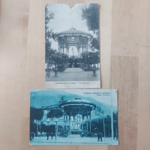 2 Cartoline d’epoca Castellammare di Stabia Cassa Armonica 1914-1924 viaggiate - Picture 1 of 7