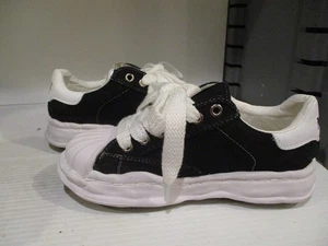 Maison Mihara Yasuhiro MMY Blakey Schuhe Damen Größe EU 36 Schwarz Weiß Canvas - Bild 1 von 5