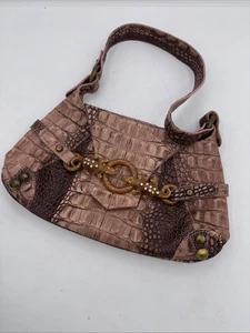 Auténtico Monedero Único Maddalena Marconi Vintage Cocodrilo Salmón Quemado Italia - Imagen 1 de 15
