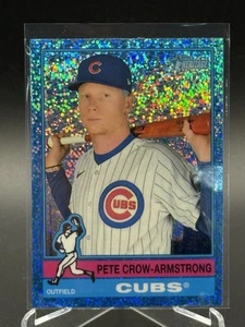 2025 Topps Heritage PETE CROW-ARMSTRONG Blue Speckle Parallel SP - Picture 1 of 2