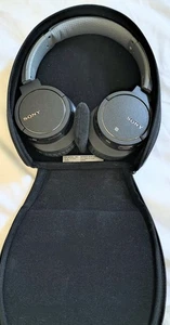 Sony MDR-ZX770BN Wireless Noise Cancelling Bluetooth Headphones W/ Case Tested - Picture 1 of 3