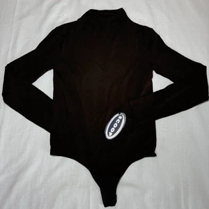 Nuevo con etiquetas Body para mujer manga larga cuello alto marrón talla XL tanga adelgazante - Imagen 1 de 3