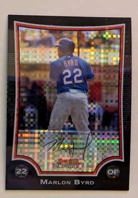 Marlon Byrd 2009 Bowman X-FRACTOR 073/250 impresión corta Texas Rangers Foto 1 de 2
